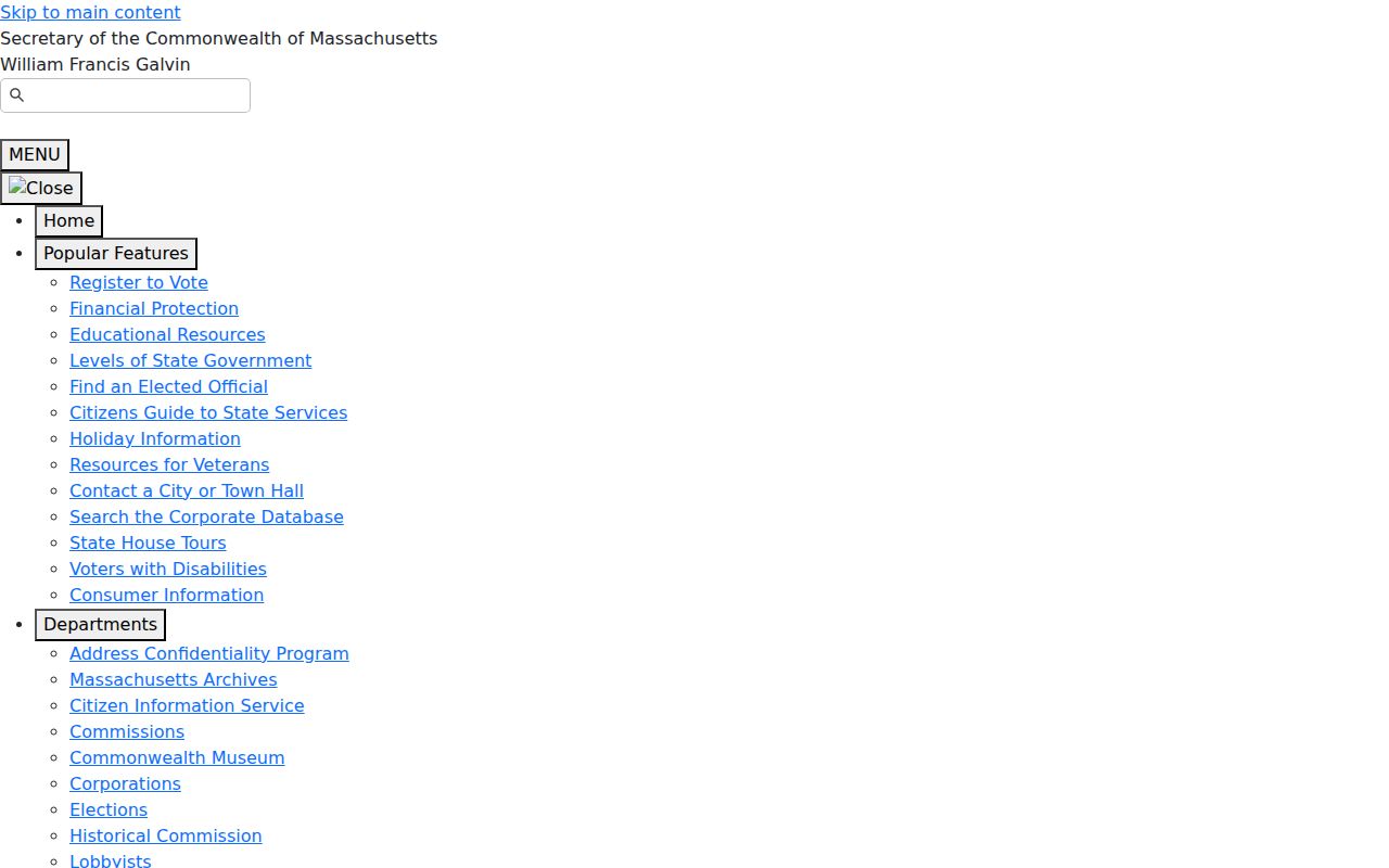 Belmont residents directory Massachusetts corporations search